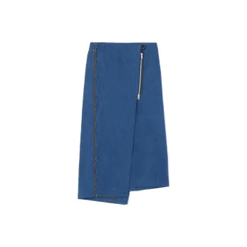Yohji Yamamoto Denim Long Skirt Women's Indigo
