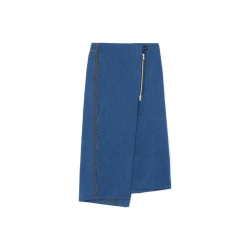 Yohji Yamamoto Denim Long Skirt Women's Indigo