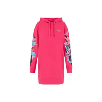 EMPORIO ARMANI EA7 Long Sleeved Dresses Women's Peach Pink