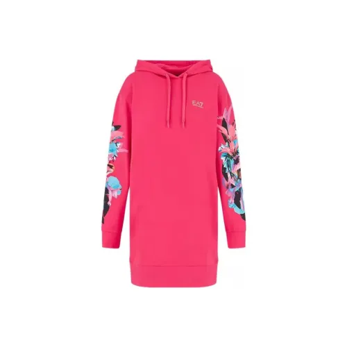 EMPORIO ARMANI EA7 Long Sleeved Dresses Women's Peach Pink