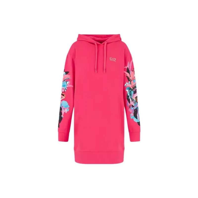 EMPORIO ARMANI EA7 Long Sleeved Dresses Women's Peach Pink-0