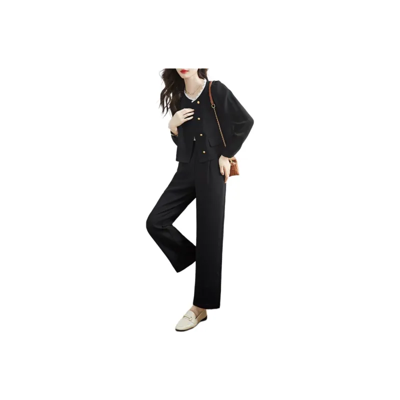Mo Han Yi Mei Casual Suit Women's Black-0