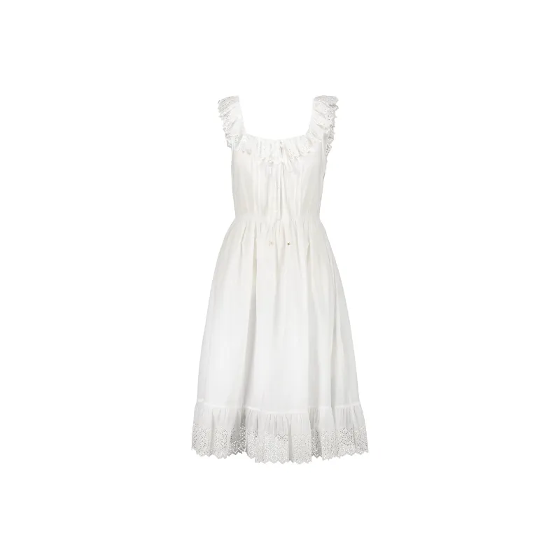CELINE Sleeveless Dress Women's White-0