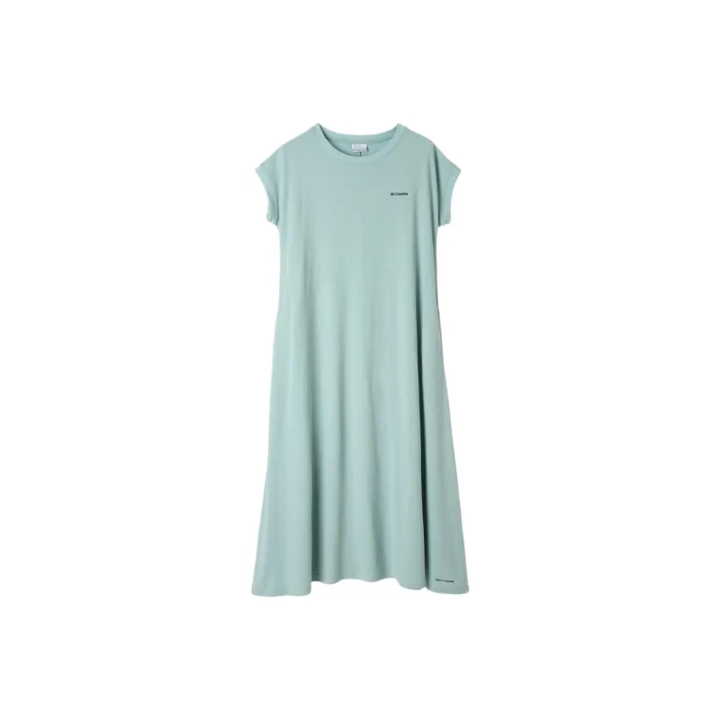 Columbia Tree Swallow Omni Freeze Zero Short Sleeved Dress Women's Light Green-0