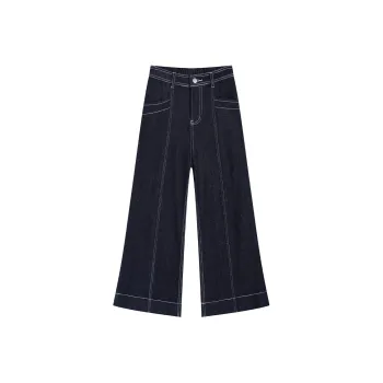 SNZX Jeans Women's Denim Blue Ankle Length