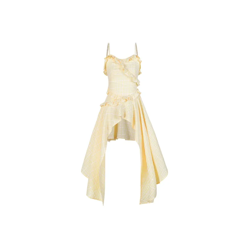 NTOT Slip Dresses Women's Yellow-0