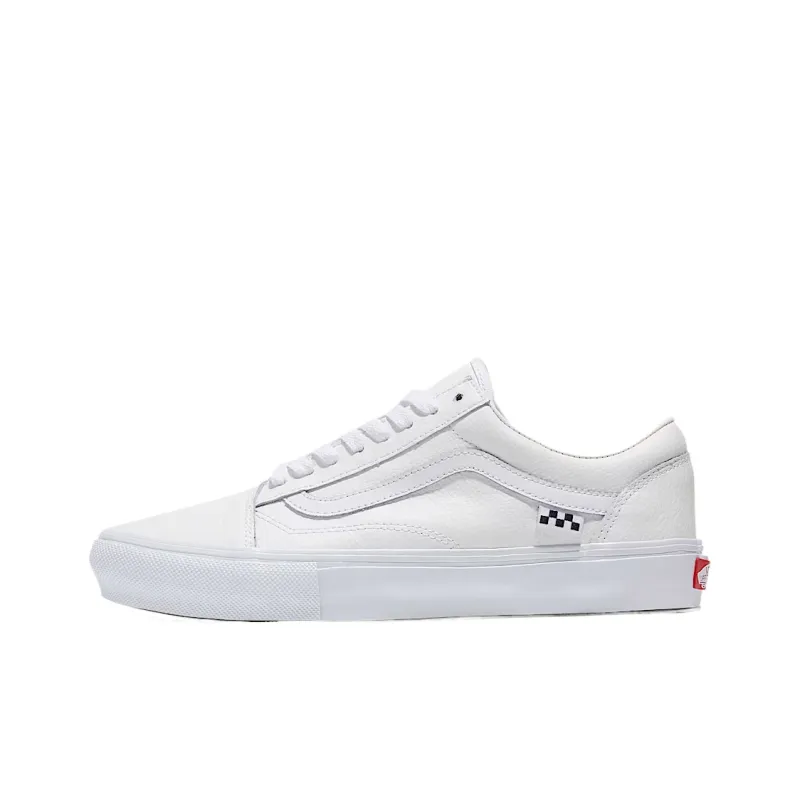 Vans Old Skool Abrasion Resistant Low Top Skateboard Shoes Unisex White-0