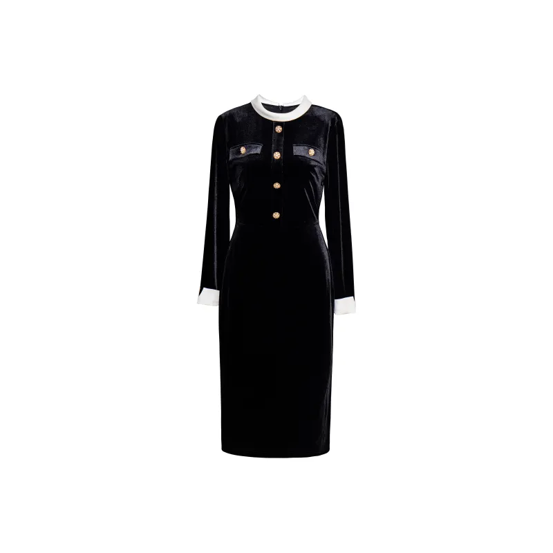 ROEYSHOUSE Long Sleeved Dresses Women's Black-0