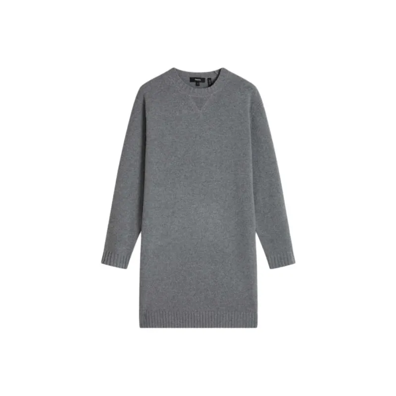 THEORY Long-Sleeved Dresses Women's Mulberry Wood Gray-0