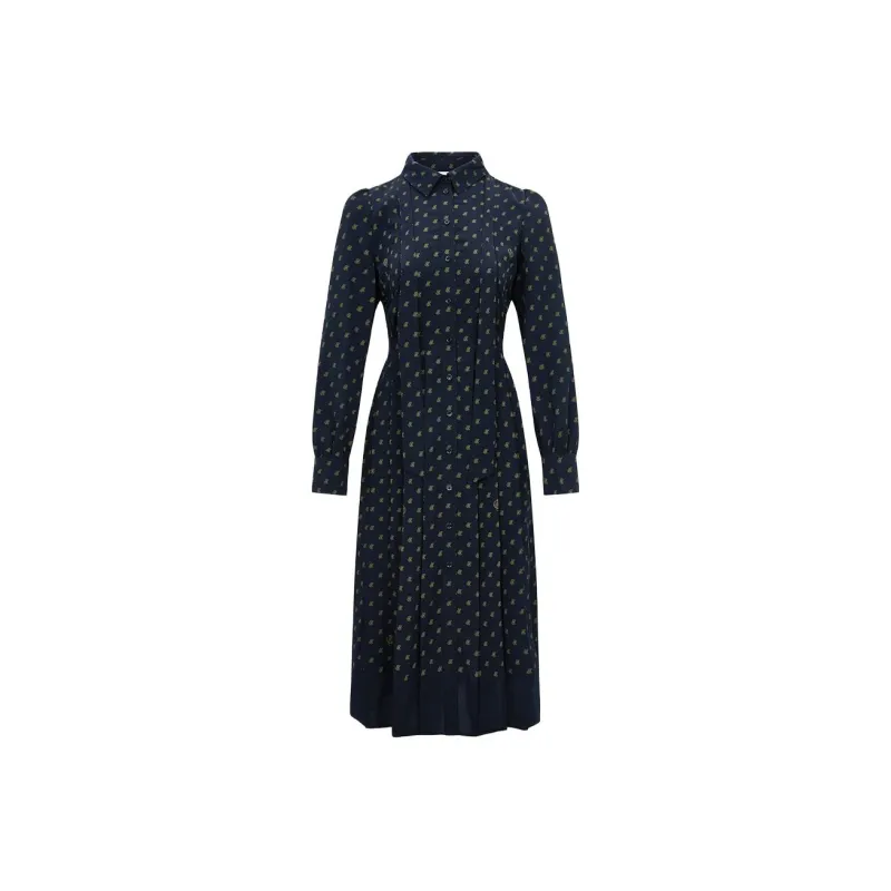 HAZZYS Long Sleeved Dresses Women's Navy Blue-0