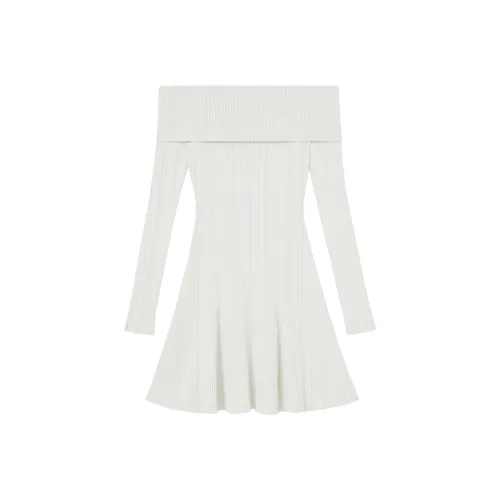 Self portrait Long Sleeved Dresses Women's Pure White