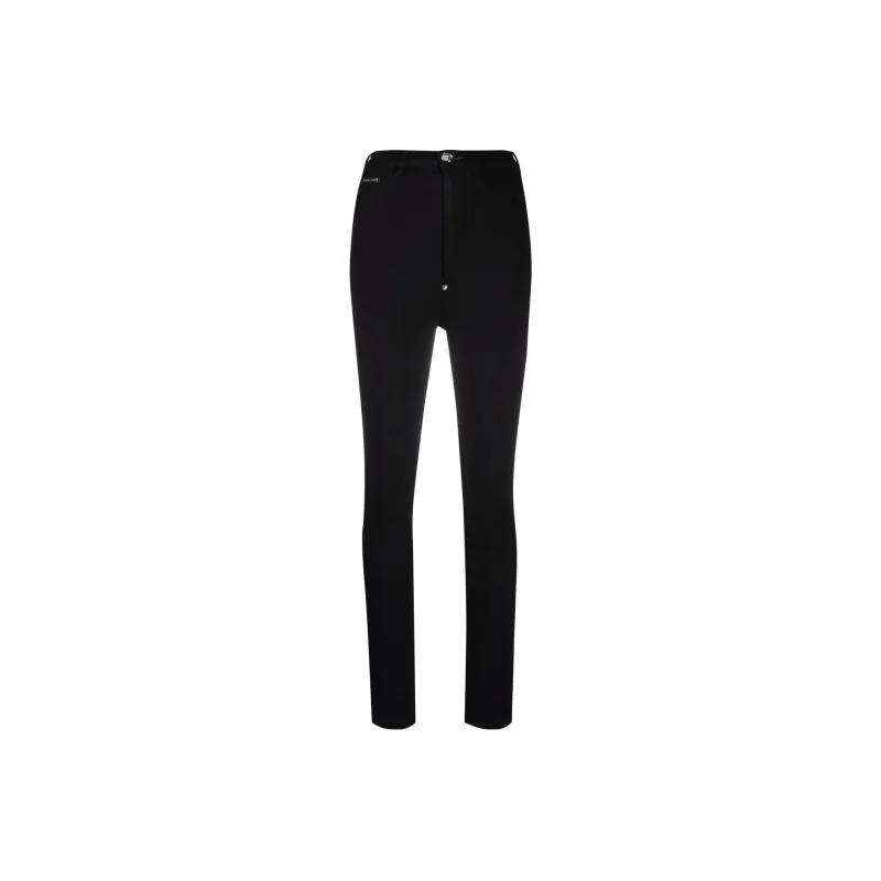 PHILIPP PLEIN Stonewashed Super High waisted Jeggings-0
