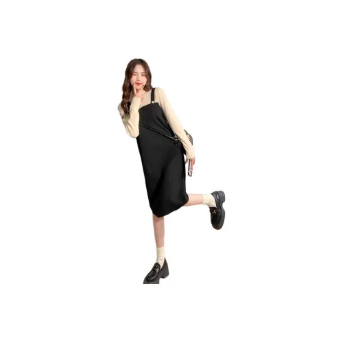Tonlion Long Sleeved Dresses Women's Black