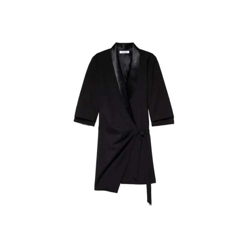 FRAME SS23 Long Sleeved Dress Women's Black-0