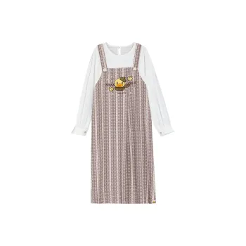 B.Duck Long Sleeved Dresses Women's Light Khaki