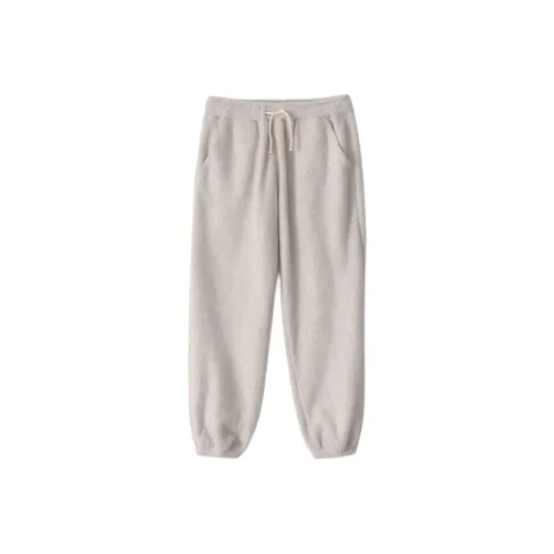 NOTHING WRITTEN FW24 Jogger Sweat Pants Knitted Sports Pants Women's Ash Gray