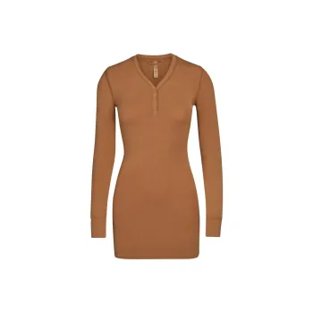 Skims Long-Sleeved Dresses Women's Camel