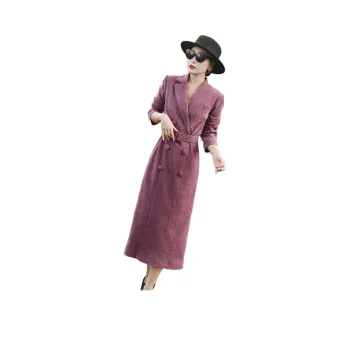 LANSEER Long-Sleeved Dresses Women's Pink
