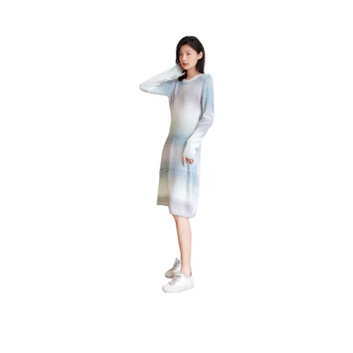 Demana Long-Sleeved Dresses Women's Green