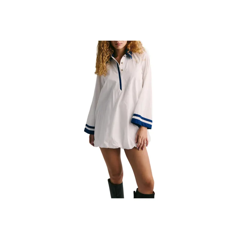FREE PEOPLE Georgia Mini Long-Sleeved Dresses Women's White Egret Combination-0
