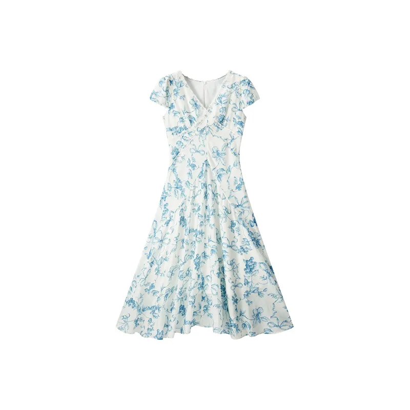 LEDIN Short Sleeved Dress Women's Sail Blue-0