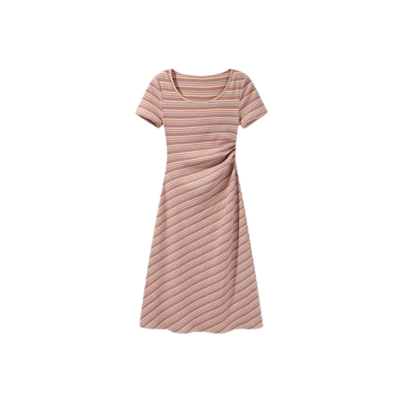 ABBY GODDESS Short Sleeved Dress Women's Pink-0