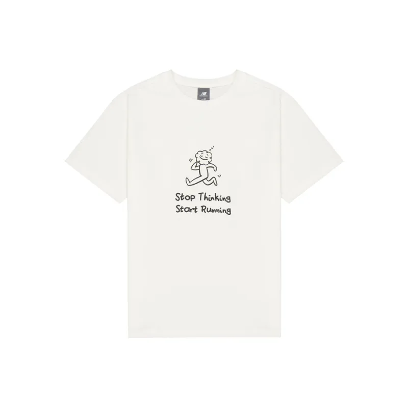 New Balance T Shirt Unisex Ivory White-0