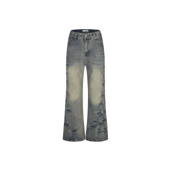 YINLEI Jeans Unisex Vintage Blue