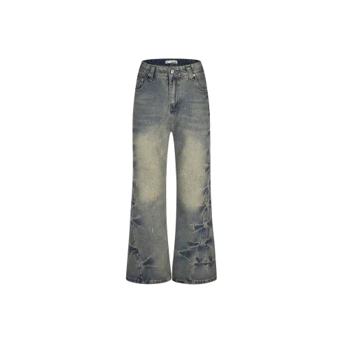 YINLEI Jeans Unisex Vintage Blue