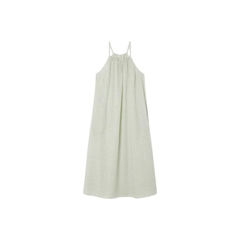 AMERICAN VINTAGE A.M SS24 ROBE FEMME PYKOBOO Slip Dresses Women's Green-0