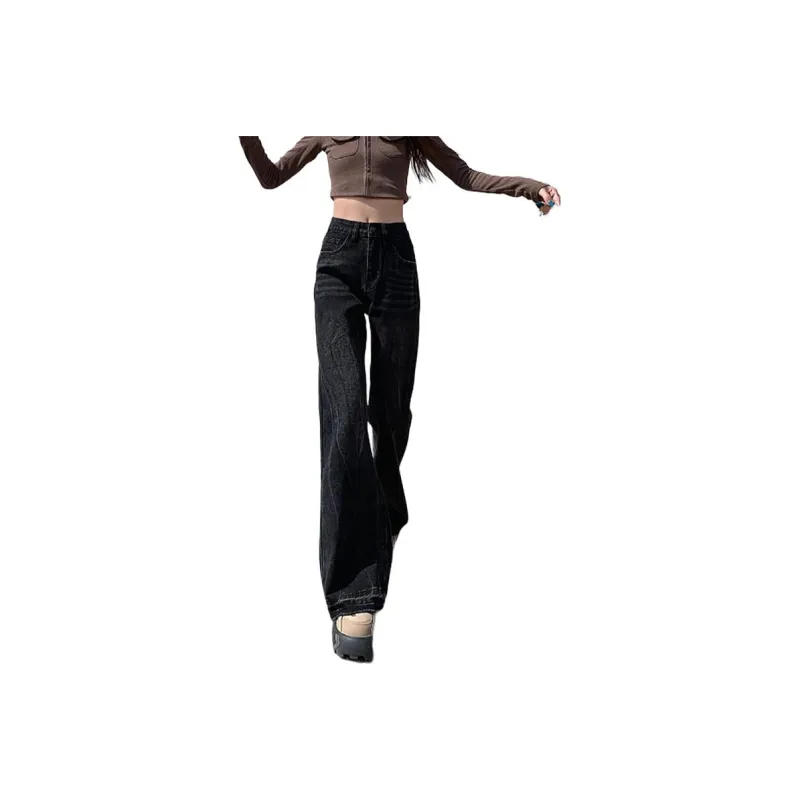 YINLEI Jeans Women's Black Gray-3