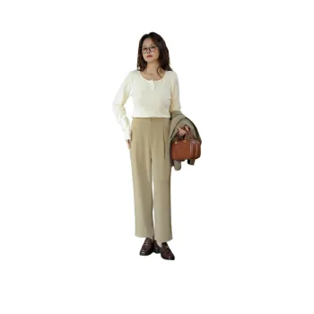 DAMABAIFENBAI Suit Trouser Women's Khaki