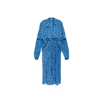 Balenciaga Pattern Tie Detailed Dress
