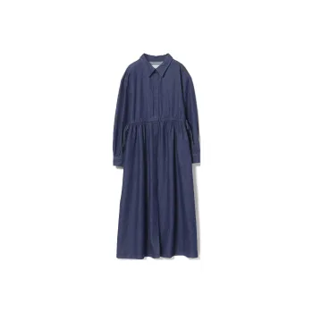 Beams Long Sleeved Dress Women's Indigo