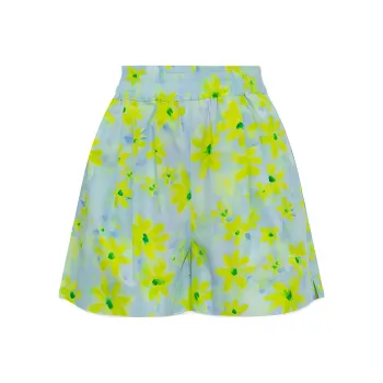 MARNI Tie Dyed Logo Embroidered Shorts