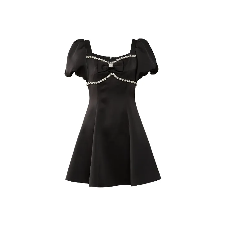 TAMMY TANGS Short Sleeved Dress Women's Black-0