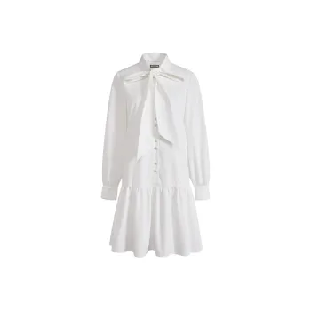 KUOSE Long Sleeved Dress Women's White