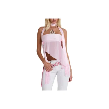 Jaded London Regina Corset Top With Scarf Casual Suit Women's PINK/Pink
