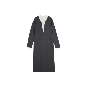 ELLE Long Sleeved Dresses Women's Light Gray