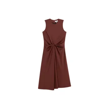 THEORY Sleeveless Dress Women's Sunset Red Brown