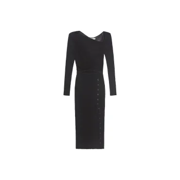 Self-portrait Long-Sleeved Dresses Women's Classic Black