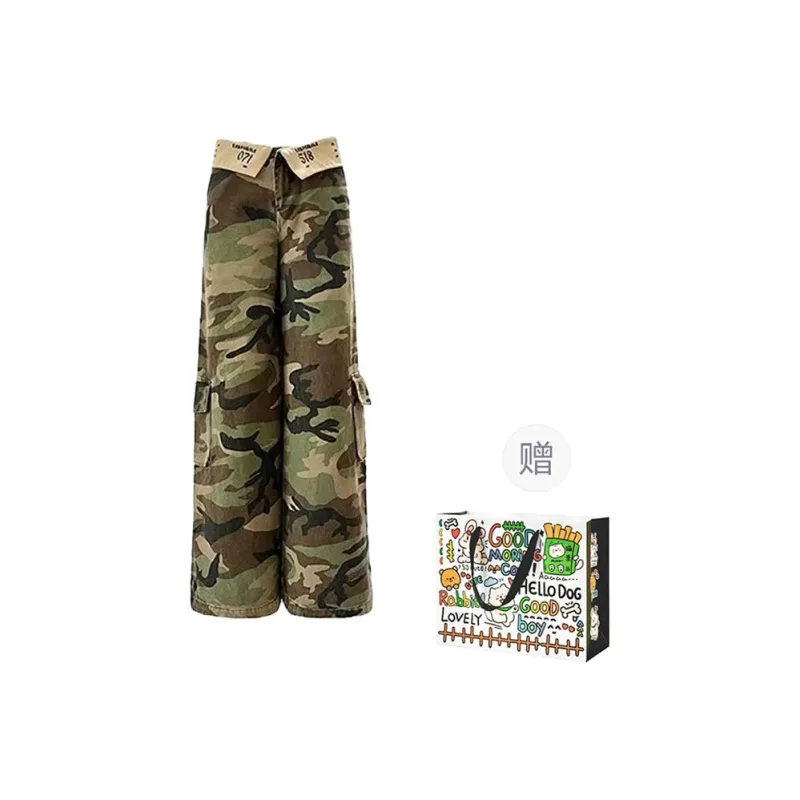 Pzhk Jeans Women's Camouflage Includes Shopping Bag-0