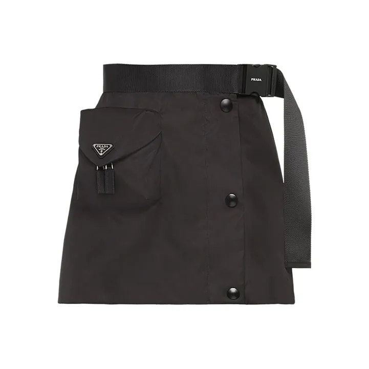 PRADA FW21 Casual Short Skirts Women's Black-0