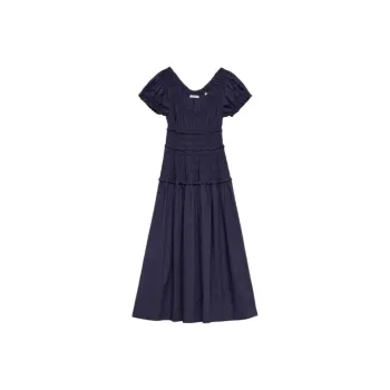DOEN LEANNE DRESS Short Sleeved Dress Women's Blue