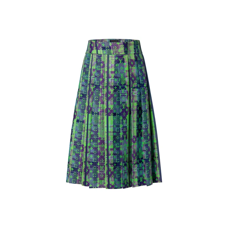 LOUIS VUITTON Casual Long Skirt Men's Green-0