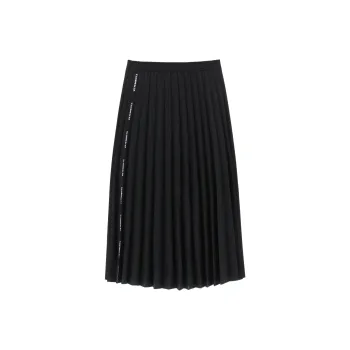 Vetements Pleated Logo Skirt 'Black'