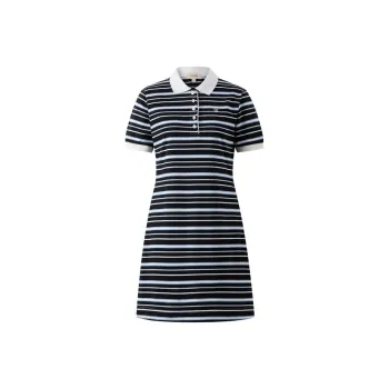 E.land Short Sleeved Dress Women's Color Block 99MIX