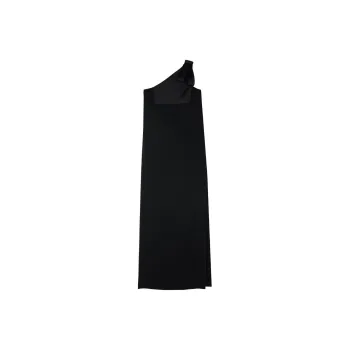 St. John Satin-crepe One-shoulder Gown