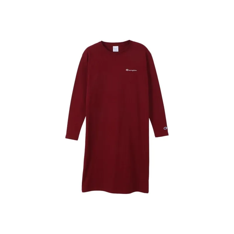 Champion FW24 Long-Sleeved Dresses Women's Burgundy-0