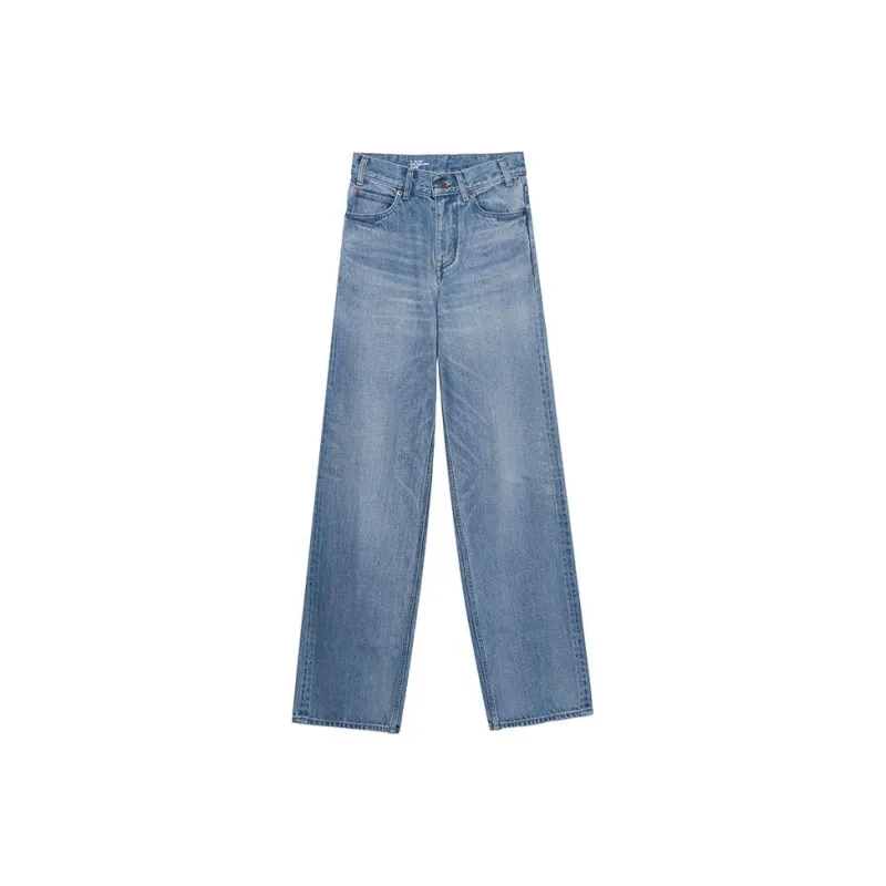 CELINE Triomphe Jeans Women's Blue-0